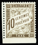 N°29 10c brun, variété dentelé sur 3 coté, fraicheur
