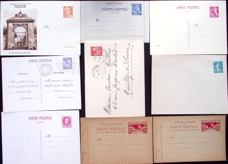 1890-1960 Collection d'entiers postaux de France neufs