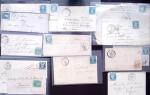 1852-76, 99 Lettres de Saône et Loire avec PC et GC