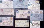 1852-76, 99 Lettres de Saône et Loire avec PC et GC