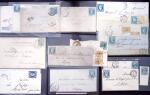 1852-76, 99 Lettres de Saône et Loire avec PC et GC
