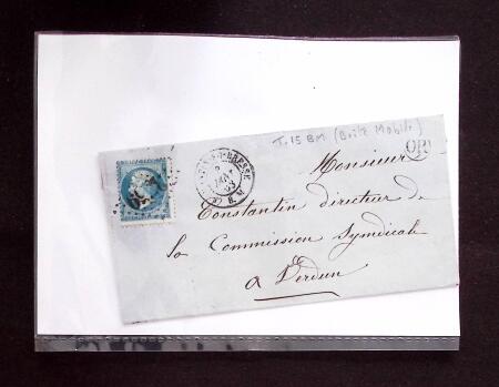 1849-1876 Saône et Loire - 10 lettres affranchies par