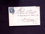 1849-1876 Saône et Loire - 10 lettres affranchies par