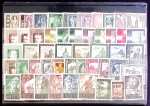 1945-1959, Collection sur 9 plaquettes, dont les oiseaux,