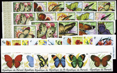 N°274a-289a + 541a-551a + 918-927 papillons, 1968 ND/bdf