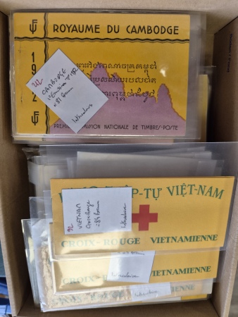 CARNETS d'ASIE, lot de 7 carnets de la 1ère émission