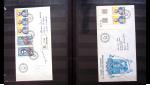 1948-90 Important stock de neufs en 9 albums et classeurs
