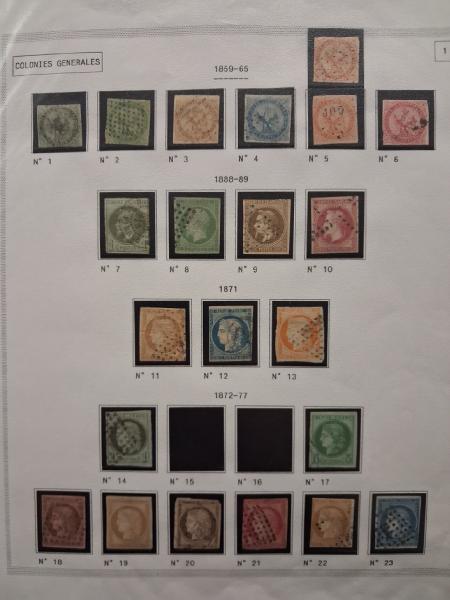 1859-2003, Collection des COLONIES en 18 albums, dont