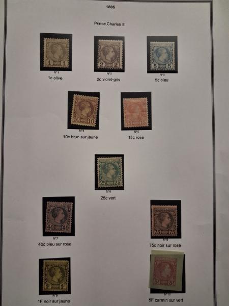 1885-2023 : Collection de Monaco présentée en 7 classeurs,