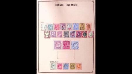 N°43Ac 10c bistre foncé Report 1 en paire, obl. GC