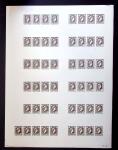 N°648B Marianne d'Alger, 7 FEUILLETS de 11 BANDES de 4 du 60c. au 5f. et BANDE de 5 du 50f. NON EMIS