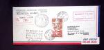 TAAF PA n°1 obl CAD "Terre Adélie Antarctique" (15.2.1949 et 20.1.1950) sur env recommandée pour les EPF avec cachet rect rouge "Bâtiment polaire comm