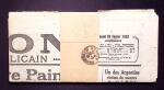 N°205 sur bande entier postal 2c type Blanc obl "Bron Aeroport" (Rhône) (2232) par avion avec mention manuscrite "1ere liaison postale Lyon - Cannes"  avec journal Lyon Républicain ( journal non routé de moins de 60g au 