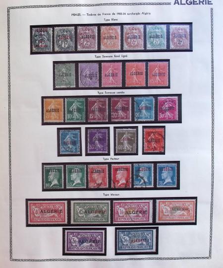 1860-1976 Collection spécialisée d'Algerie en un album,