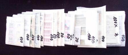 1979-1996, Collection en pochettes, quantités entre