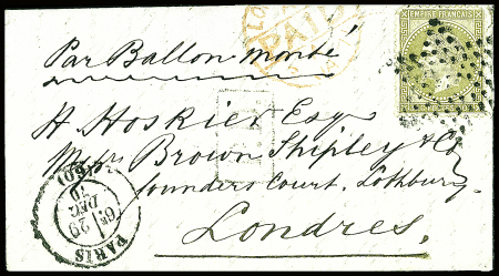 N°30 obl étoile évidée + CAD "Paris (60)" (29 dec 