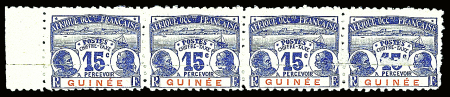 TAXE N°10a 15c bleu, variété dentelé 11, en bande