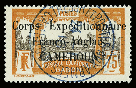 N°50  75c. rouge-orange et brun-lilas, belle obl. centrée,