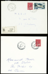 N°1664 lot varié : 2 lettres simples + 1 lettre recommandée