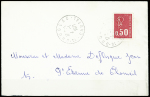 N°1664 lot varié : 2 lettres simples + 1 lettre recommandée