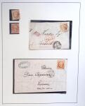 Collection France classique oblitérée. Timbres et quelques lettres. Pas de grosses valeurs mais de n