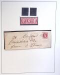 Collection France classique oblitérée. Timbres et quelques lettres. Pas de grosses valeurs mais de n