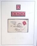 Collection France classique oblitérée. Timbres et quelques lettres. Pas de grosses valeurs mais de n