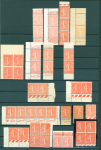 N°189/99 et 197/205 Semeuse de 1924-32, collection spécialisée, neufs * / neufs **, nuances, variété