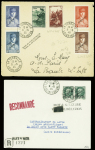 SAINT NAZAIRE Lot de 9 plis et une devant, affr. divers de la poche de ST Nazaire, TB