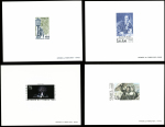 Journée du Timbre, lot de 12 Epreuves de Luxe différentes entre 1973 et 1989, TB