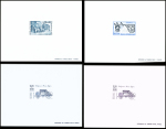 Journée du Timbre, lot de 12 Epreuves de Luxe différentes entre 1973 et 1989, TB