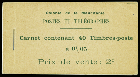 CARNET N°C20b carnet de 40 timbres n°20 5c. vert-jaune