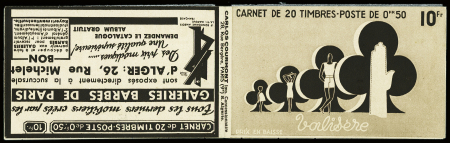 CARNET N°C79Ab-1 carnet de 20 timbres n°79Ab 50c. rouge,