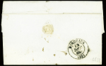 4 letttres pour Bordeaux avec MP "Guyane française" (Jamet n°1A) dont 3 CAD d'entrée rouges "Outre-mre Nantes" (1847), Outre-mer Pauillac (1849) et "O