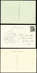 3 cartes postales illustrées : "forêt de la Guyane, extraction de quarts aurifères" - "environs de Cayenne, déversoir du lac Rorota" et "Guyane, trans
