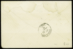 Colonies générales n° 3+13 obl losange de points muet + CAD "Guyane Cayenne" (1875) sur lettre pour Périgueux. TB