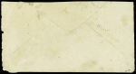 Guyane n°3+5 obl losange de points muet + CAD "Guyane Cayenne" (1872) sur lettre pour Bordeaux. TB