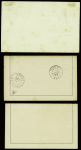 11 lettres et 2 fragments de Guyane dont Guyane n°24 + n°27 + 28 obl Cayenne (1894) sur grand fragment de lettre recommandée