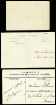 12 lettres (1 fragment) AFF timbres divers de la série fourmillier et orpailleur. TB
