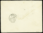 France FM n°1 obl CAD "Cayenne Guyane" (1901) répété à côté sur lettre pour Epinal. Rare et TB