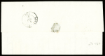 N°3 obl grille + T15 "Valognes (48)" (1849) sur lettre, ind 14. TB