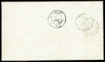 N°22 obl étoile muette + CAD ondulé d'essai "Ris Orangis 2" (1866) sur lettre, nom du destinataire rayé. RR, ind 23