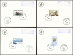 24 cartes PEV (explorateurs se serrant la main au dessus du globe) AFF divers TAAF dont PA8, PA3, PA5, PA4, PA7. TB lot