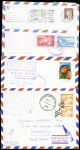 14e expédition en Terre Adélie 1963 - 1965 : 13 plis avec cachet rect du Thala Dan (diverses escales dont Polynésie) + 11 lettres sans cachet rect. Jo