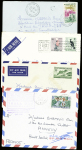 14e expédition en Terre Adélie 1963 - 1965 : 13 plis avec cachet rect du Thala Dan (diverses escales dont Polynésie) + 11 lettres sans cachet rect. Jo