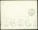 17/27.10.29 n°207 + 199 + 205 obl Paris 31 (15.10.29) sur lettre pour Tananarive par raid Goulette - Marchesseau + Bourgeois (Muller n°238). TB
