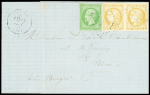 N°20 + 43 en paire obl GC 4341 + T17 "Watten (57)" (14 sept 71) sur lettre. TB