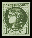N°39Ab 1c olive foncé Report I, fraicheur postale,