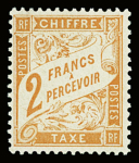 N°41 2f orange, fraicheur postale, neuf **, TTB. Certif