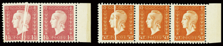 N°685 + 691 Dulac, magnifiques plis accordéons sur